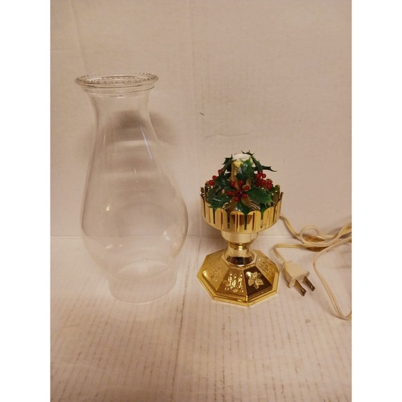 VINTAGE NOMA ILLUMINATED HURRICANE LAMP IN BOX 1989 - Picture 3 of 6